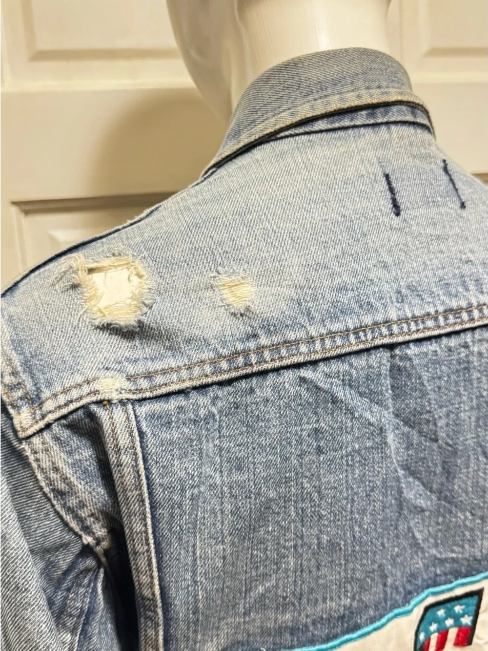 Bar C RARE FIND VTG 60-70s Harley-Davidson Light Distress Blue Denim Jacket